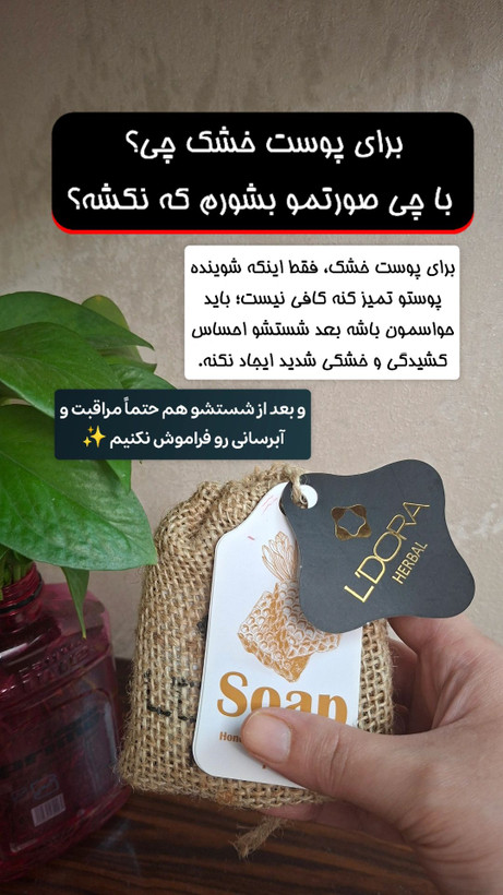صابون گیاهی حاوی عصارهعسل و زعفران لدورا هربال 70 گرمی